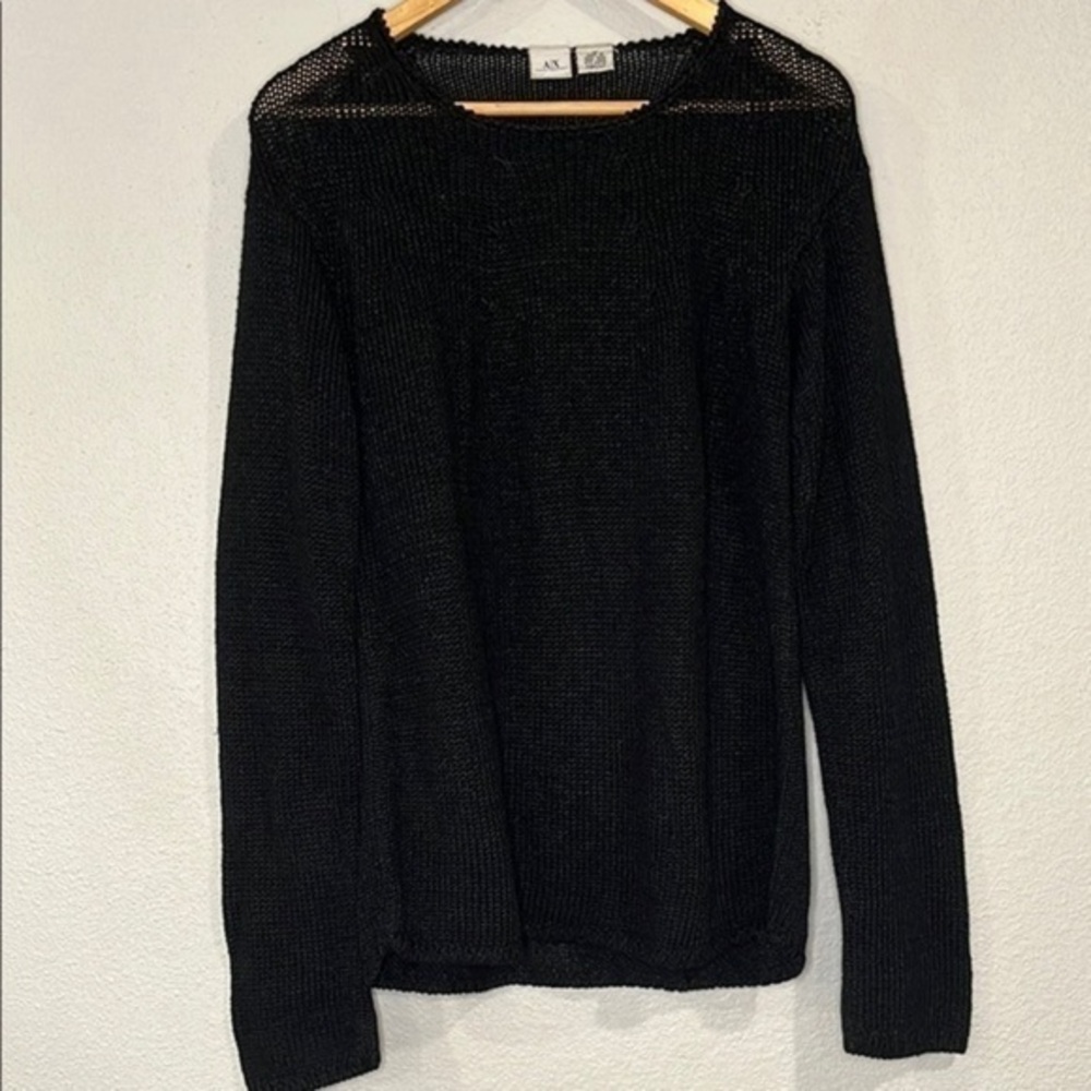 Armani Exchange linen blend soft knit relaxed sweater M